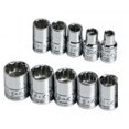thumbnail image 1 of S-K Hand Tool SK1340 Socket 0.25 In. Dr Standard 12 Point Mt 10 Piece Set, 1 of 1