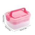 thumbnail image 3 of PPgejGEK Large Capacity Double Layer Lunch Box Portable Fruit Lunch Box With 4 Compartments Leak Proof Seasoning Box Removable Tray Lunch Box, 3 of 6