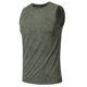thumbnail image 3 of Camiseta sin mangas deportiva de cuello redondo para hombre, de color liso, sin mangas, estampada, de entrenamiento, de poliéster, 3 of 8