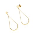 thumbnail image 2 of Jewelstop 14K Fancy Yellow Gold Tear Drop Dangle Earrings, Post Friction Back - 20 X 50mm, 1.4gr., 2 of 7