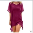 thumbnail image 5 of Femmes Maillots de Bain Maillots de Bain Robe en Mousseline de Soie Couverture Pompon, 5 of 5