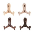 thumbnail image 3 of 4PCS Plate Tea Cake Display Stand Tea Biscuit Dish Easel Rack Desktop Display Holder para Home Party Shop - Tamaño L (color pino / color pino quemado / color paulownia / color paulownia quemado), 3 of 4