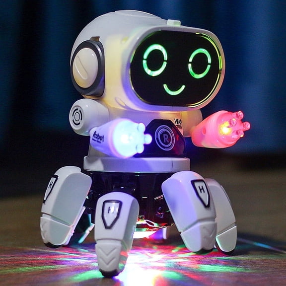 Robot Toys for Kids, Electronic Walking Dancing Robot Toys with Flashing Lights and Music for Age 3-12 Year Old Boys Girls Gift