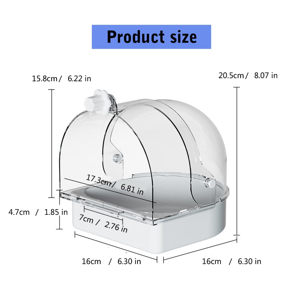 Tizuqe Parakeets Bathing Bowl Lovebird Bath House Bird Shower Cage Accessory