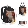 thumbnail image 2 of Balery Elephant Sunset in Kenya Mochila escolar 3 en 1 para niños: mochila resistente con lonchera térmica y estuche para lápices. Mochila escolar para niños y niñas., 2 of 7