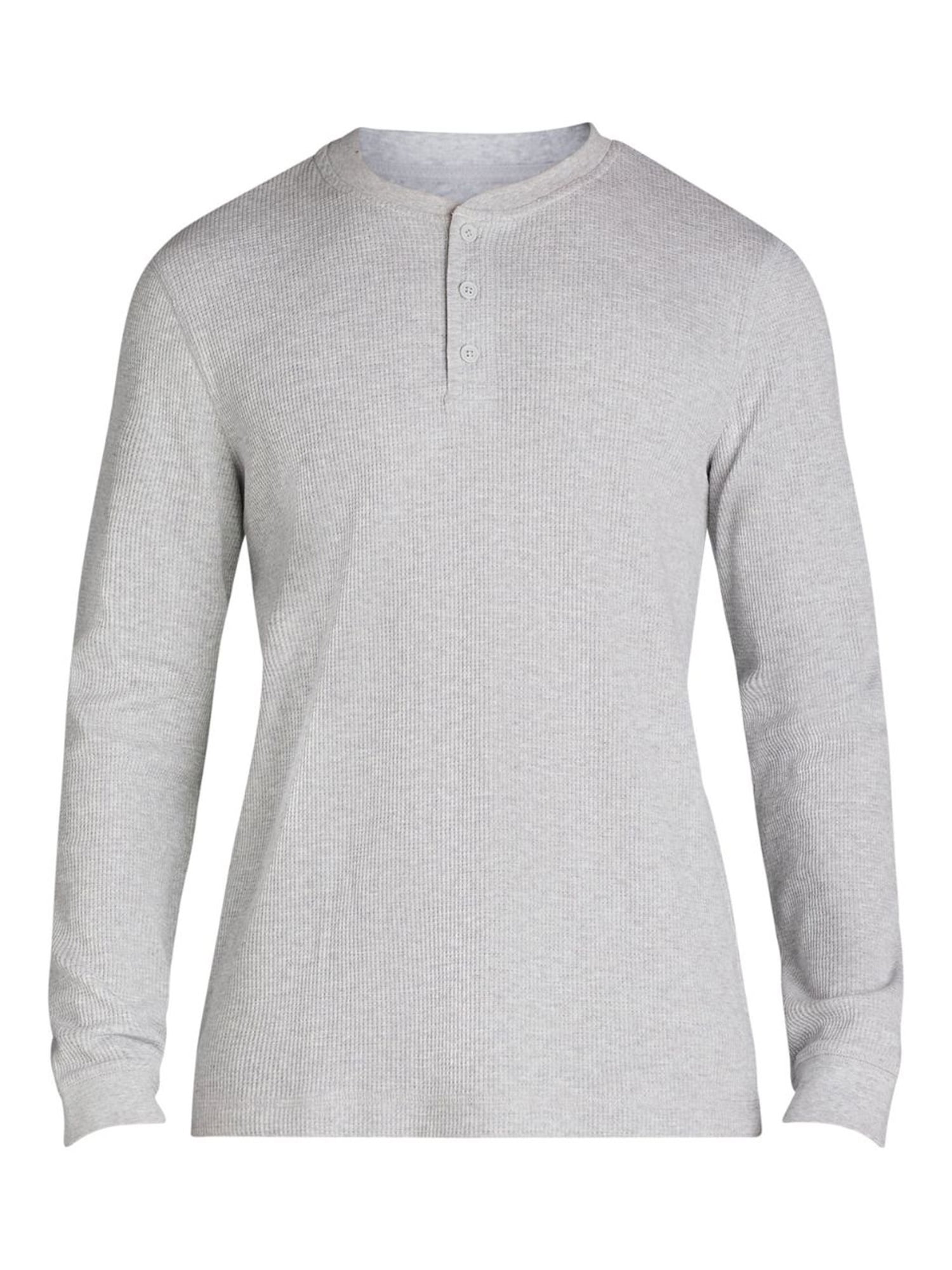 George Men’s and Big Men’s Thermal Henley T-Shirt with Long Sleeves, Sizes XS-3XLT