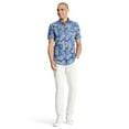 thumbnail image 3 of Men's IZOD Saltwater Dockside Chambray Short Sleeve Button-Down Shirt Color: Blue Palm Size: XL, 3 of 4