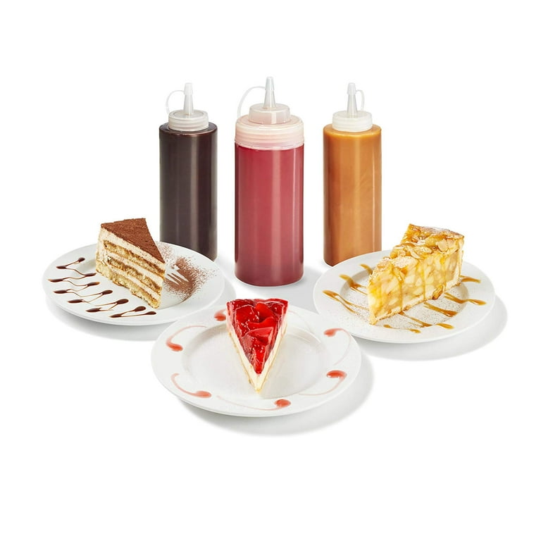Squeeze Squirt Condiment Bottles with Twist On Cap Lids are Perfect for  Condiments Oil Icing Liquids