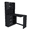 Black, variant on Tcbosik Corner Desk with USB Ports & Keyboard Tray, Computer Desk with Keyboard Tray, L-Shaped Home Office Table with 2 Glass Doors, Gaming Workstation with 2 Glass Doors and 3 Storage Drawers, White