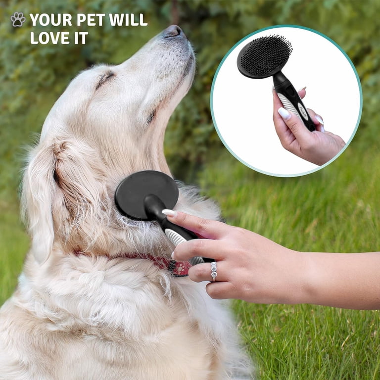 Poodlie Round Soft Bristle Hair Brush Pet Grooming Tool photo 4