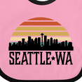 thumbnail image 4 of Inktastic Seattle Washington Skyline Sunset Boys or Girls Baby Bib, 4 of 4