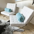 thumbnail image 2 of Majestic Home Goods Decorative Light Blue Chevron Round Bolster Pillow, 2 of 5