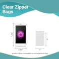 thumbnail image 4 of 100 Pack Clear Poly Zipper Bags 6" x 6" Resealable Plastic Bags 2 mil, 4 of 7