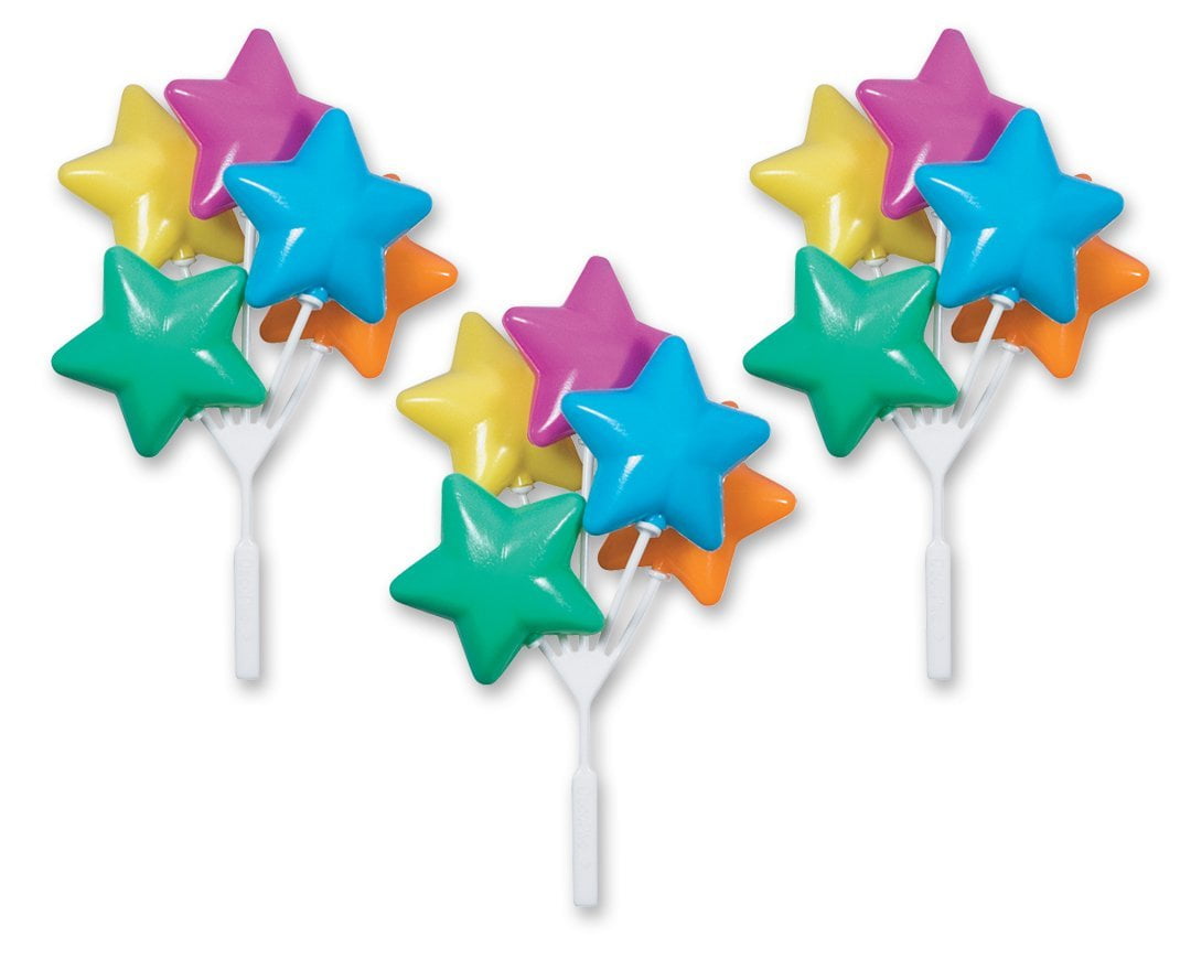 Cupcake topper Star Shaped Balloon Clusters Cupcake Picks