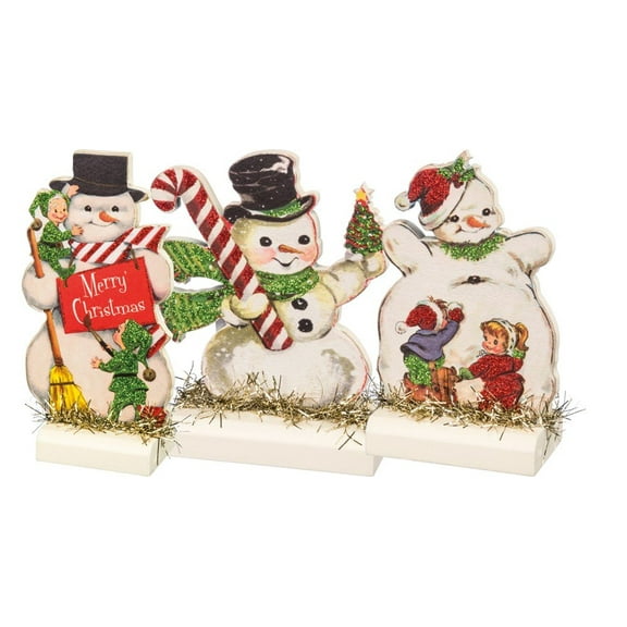 Stand Up - Retro Snowmen, 2.50" x 4.75", 2.50" x 4", 3.50" x 3.75"