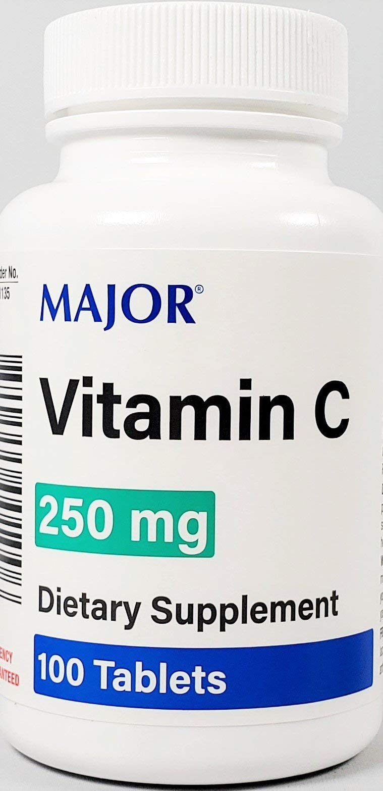 Major VitaminC 250 mg Ascorbic Acid Tablets, 100 CT
