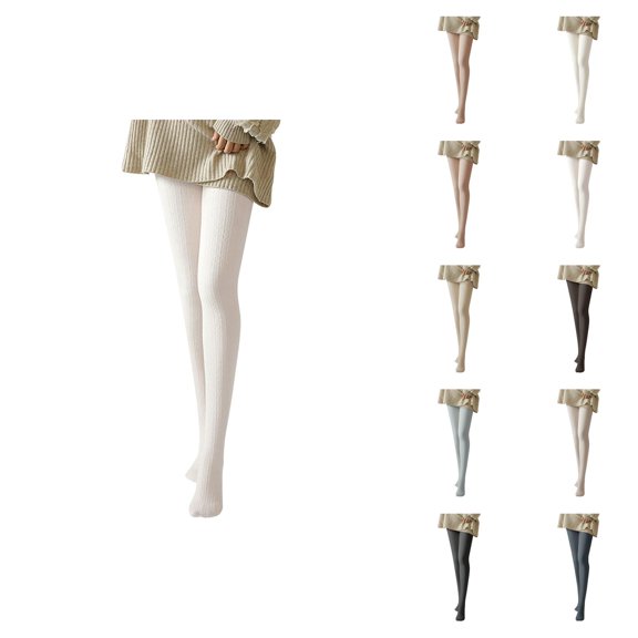Womens Tights 2026 Fall Winter Cute Cable Knit Soft Stockings Pantyhose Leggings Opaque Tights