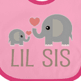 thumbnail image 4 of Inktastic Little Sister Elephant Girls Baby Bib, 4 of 4