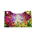 thumbnail image 2 of Xecao Colorful Tie Dye Stained Glass 3 Print Tissue Box Cover,Modern PVC Leather Square Tissue Box Holder for Creative Decorative, 2 of 7