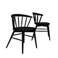 thumbnail image 3 of Plank+Beam Set of 2 Dining Chairs, Solid Wood Kitchen Chair, Black, 3 of 8