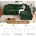 thumbnail image 3 of LLappuil 108" Sectional Sofa, Modular Sectional Couch with Left Chaise, Deep Seat Corduroy Cloud Sofa for Living Room Green, 3 of 8