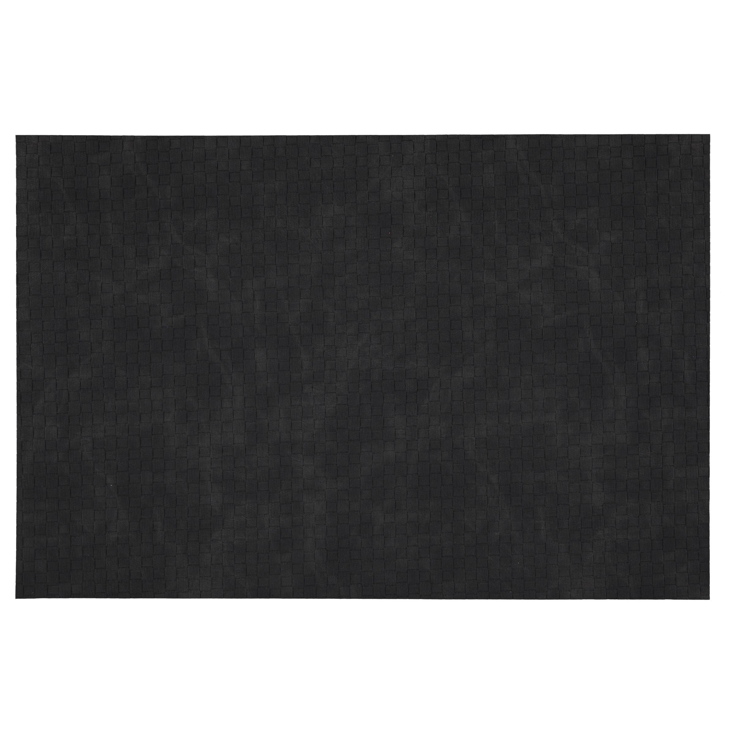 Ala Carte by Dainty Home Sorrento Basketweave Textured Faux Leather Placemats – Set of 4, Reversible, Non-Slip, Washable, Heat & Tear Resistant – 12x18 in Dining Table Mats