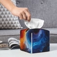 thumbnail image 6 of Yiaed Red And Blue Abstract Print Tissue Box Cover, PU Leather Decorative Organizer for Tabletop, Bathroom, Car, Office Creative Decorative, 6 of 7