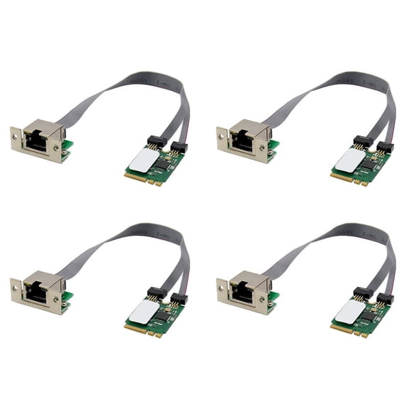 4X M.2 A E KEY 2.5G Ethernet LAN Card RTL8125B Industrial Control Network Card PCI Network Adapter