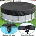 thumbnail image 4 of SUTENGDA 18 Ft Round Pool Cover  Solar Pool Covers for Above Ground Pools  Winter Pool Cover Protector with Pool Accessories  PE Tarp Ideal for Waterproof and Dustproof (Black), 4 of 7