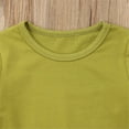thumbnail image 4 of Tout-petit Bébé Fille Coton Manches Longues T-Shirt Uni Hauts T-Shirt Vêtements, 4 of 5