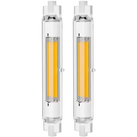 Bombillas LED R7S 118 mm 30 W regulables, J118 MM 30 W luz lineal equivalente a 200 W 300 W halógeno, blanco cálido 3000 K, 3000 lm, sin parpadeo, para cocina, baño, jardín, paquete de 2 Zhivalor BST3072846