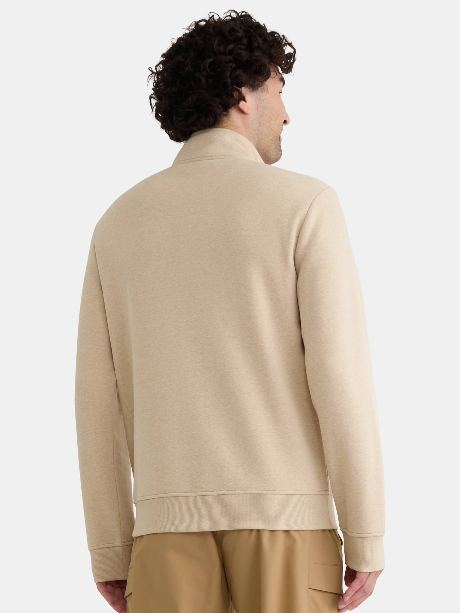 Athletic Works Men's Active Fleece Quarter Zip Sweatshirt, Size XS-5XL