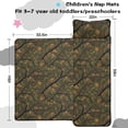 thumbnail image 5 of Camo and Branch Green Pattern Teens Toddler Nap Mat with Pillow, Sleeping Mat Bag for Preschool Daycare 59"x22", 5 of 6