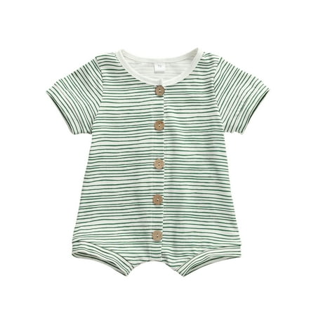 

IZhansean Cute Infant Baby Boy Striped Camouflage Romper Jumpsuit Outfits Clothes Sunsuit Green 3-6 Months