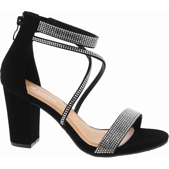 Top Moda Women's Rosa-66 Ankle Strap Dressy High Heel Evening Sandal