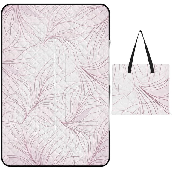 Colorful Floral Bohemia Picnic Blanket Waterproof Outdoor Beach Blanket Hand-held Pad Suitable for Travel, Camping, Beach, Family Gatherings