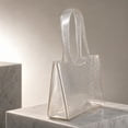 thumbnail image 4 of Clear Gray Jelly Tote Bag, Glossy Transparent PVC Shoulder Handbag, Large Capacity Shopping Bag for Women, 4 of 6