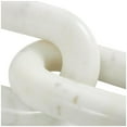 thumbnail image 4 of 9" x 2" White Marble Handmade Geometric 2 Link Chain Sculpture, by DecMode, 4 of 7