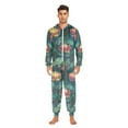thumbnail image 3 of FORMRS Onesies Pajama for Adults Unisex Hoodie Winter Jumpsuit One Piece Sleepwear, Sizes S-2XL, Art Water Lilies Pattern, 3 of 7