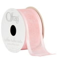 thumbnail image 3 of (3 pack) Offray Ribbon, Pink 1 1/2 inch Wired Edge Sheer Sheer Ribbon, 9 feet, 3 of 9