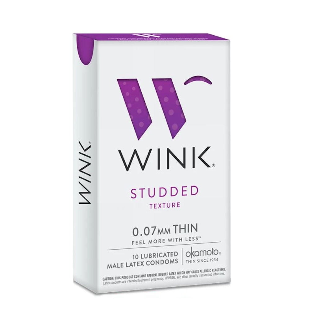 Wink Studded Texture Condoms - 10ct
