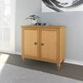 thumbnail image 2 of SANGO Newcomb Brown 2-Door Accent Storage Cabinet with Rattan Panels, 2 of 7