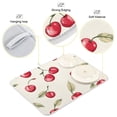 thumbnail image 3 of Yayeee Dish Drying Mat for Kitchen Counter 16"x18" Microfiber Absorbent Pad, Red Cherry, 3 of 7