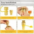thumbnail image 7 of 3/4 inch Natural Gas Quick Connect Fittings, 3/4 Male and Female Natural Gas Quick Connect, Brass Material, Suit for Generators, Gas Grills, Fire Pits, Rvs Heaters, 7 of 7
