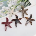 thumbnail image 5 of Unique Bargains 1 Pc Hair Clip Starfish Hair Clips White Colorful, 5 of 5