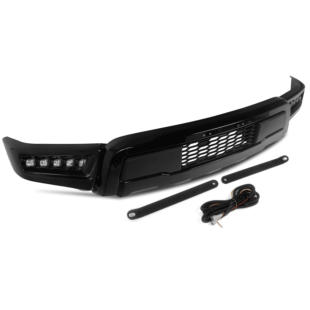Front Bumper Assembly W/LED DRL Raptor Style For 2021-2023 Ford F150 New Steel