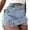 Light Blue, variant on CAIXIA Jean Shorts Womens Plus Size Mid Rise Vintage Denim Y2k Shorts Casual Bermuda Shorts Ripped Rolled Baggy Jean Jorts Womens Shorts,S