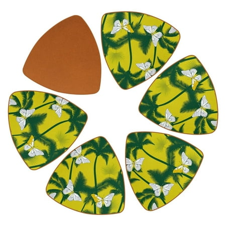 

YZUOUZY Coasters Table Decor 6PCS Triangle Coasters for Coffee Table Saguaro Hand Drawn Watercolor