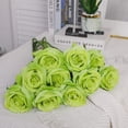 thumbnail image 5 of Artificial Silk Rose Flower Bouquet Lifelike Fake Rose for Wedding Home Party Decoration Event Gift 10pcs (Off White), 5 of 5