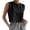 Black, variant on Womens Cropped Cap Sleeve Tank Tops Summer Basic Tee Shirts | Muscle Tank, Crew Neck, Sleeveless Shirts